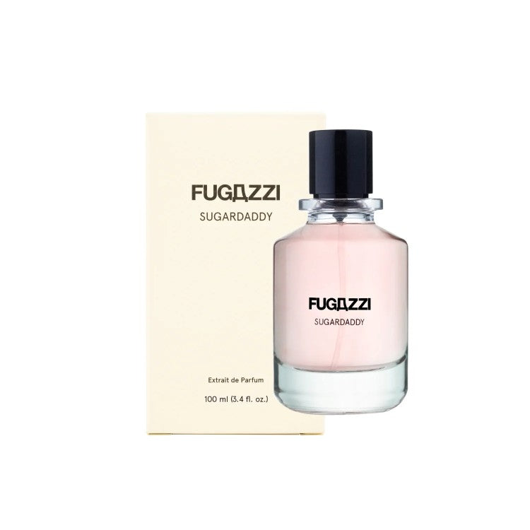 Fugazzi Sugardaddy perfume bottle and packaging on a white background